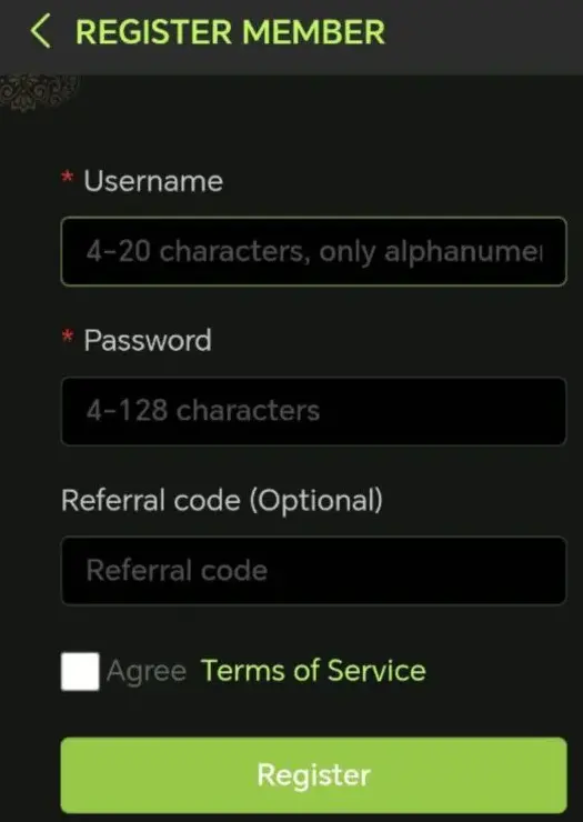 Rejestracja w kasynie GOBET