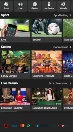 Operacje finansowe w mobilnej wersji GOBET
